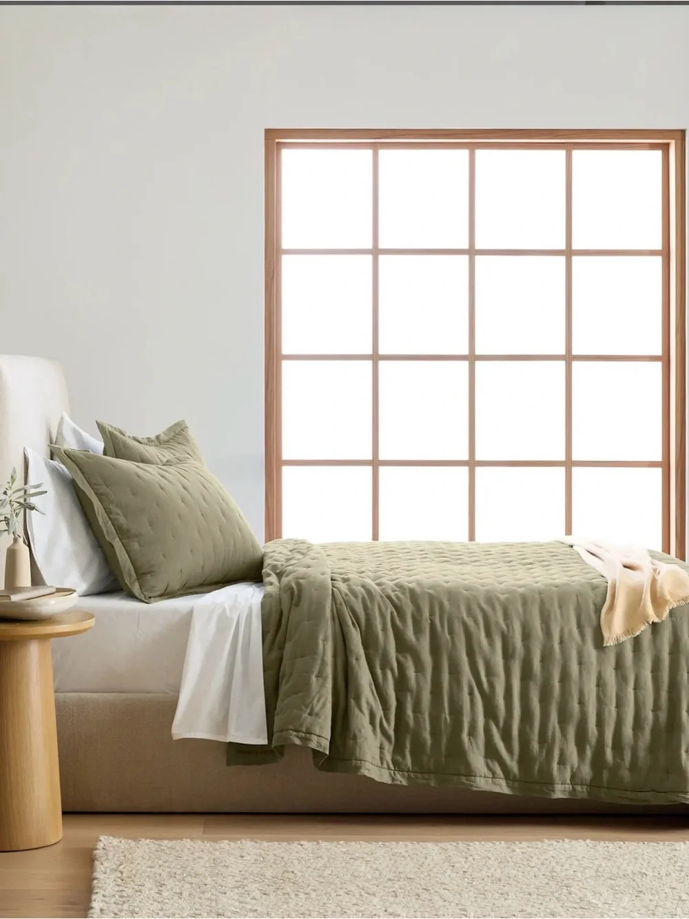 Quince European Linen Dream Quilt -King/Cali King - Willowleaf